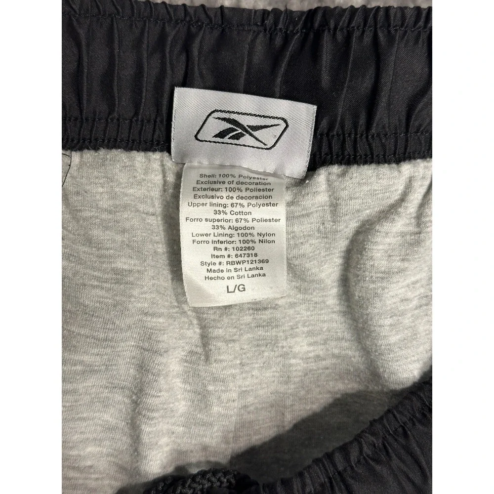 Vintage Reebok Cotton Lined Windbreaker Ankle Zipp Jogger Track Pants Men's L